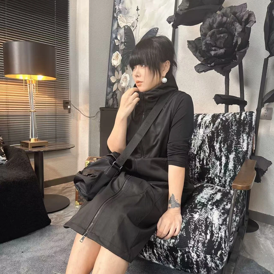 D8927 24年冬季新款显瘦气质无袖中长款马甲