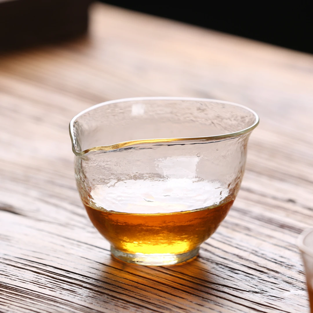 偶得天成贝壳公杯日式耐热水晶玻璃手工制作公道杯分茶器公杯匀杯