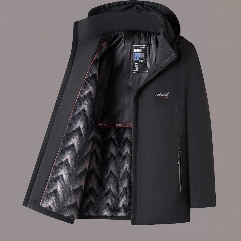 【雪花绒加绒加厚】中老年男士棉衣冬季保暖爸爸冬装保暖休闲外套