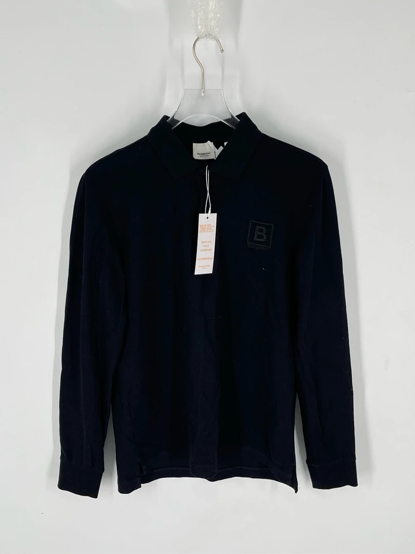 博柏利/Burberry 黑色Polo领长袖02104/S码/99新