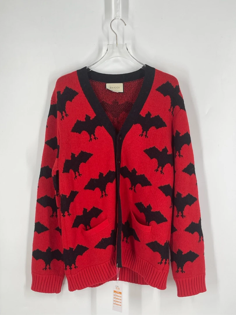 古驰/Gucci 黑红毛衣外套01594/XL码/99新
