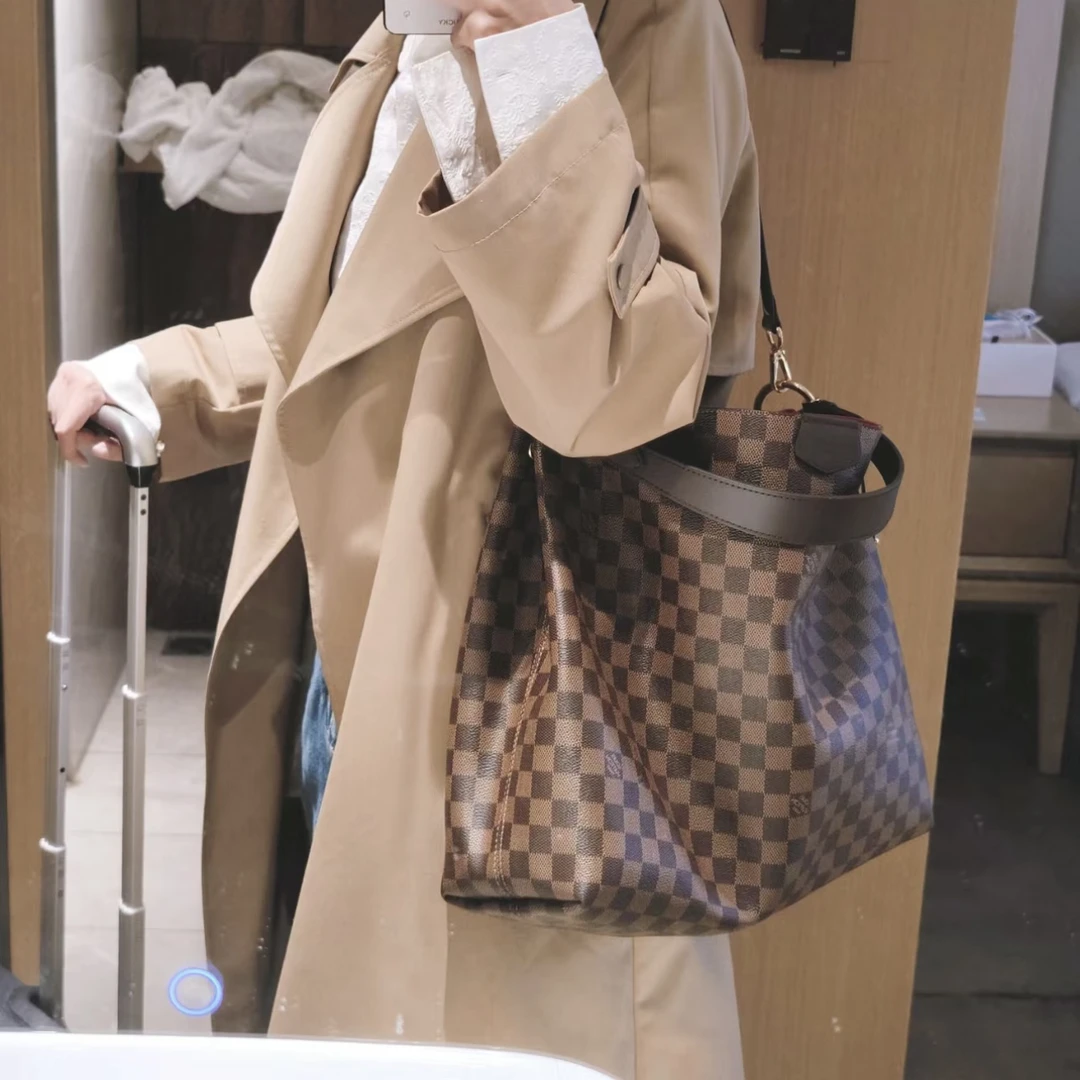 99新 LouisVuitton/路易威登 LV/棋盘格GF中号/送中检