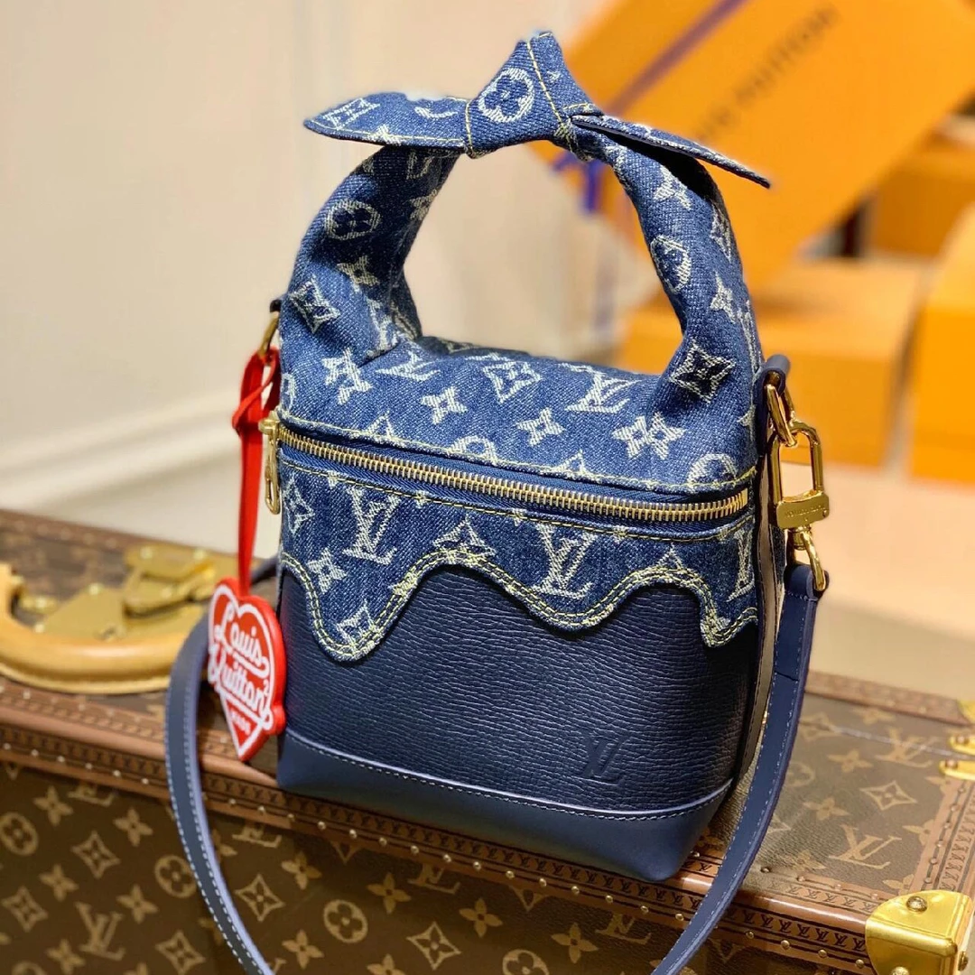99新 LouisVuitton/路易威登 Lv nigo联名老花牛仔饭盒包/2947