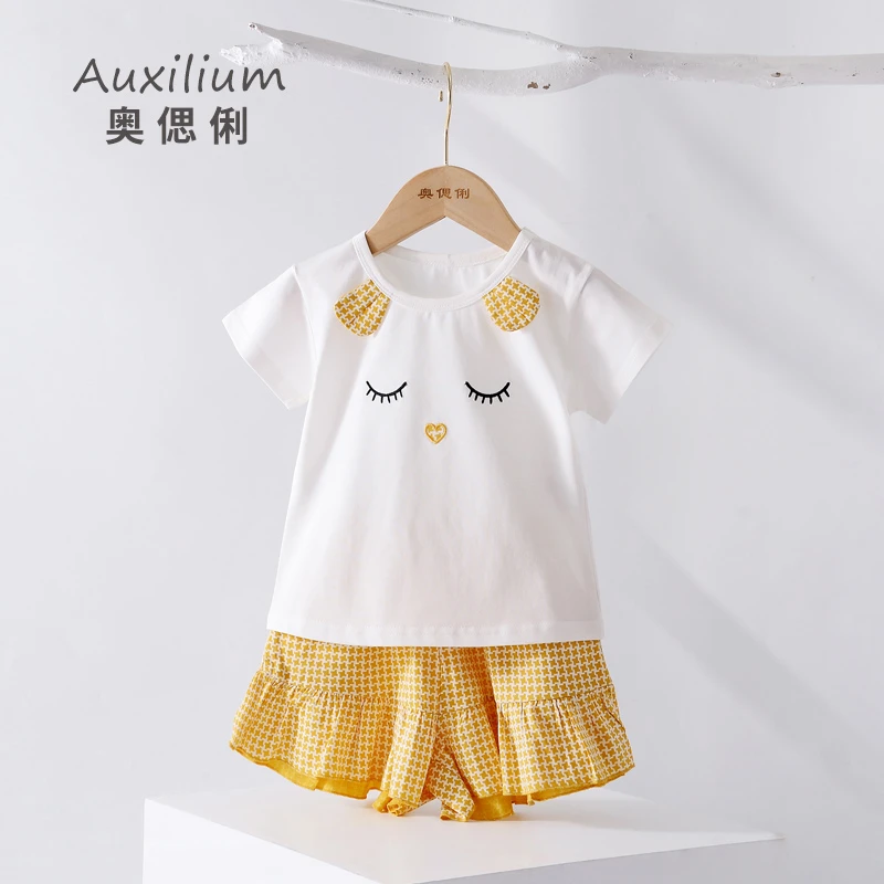 女童洋气运动套装小女孩夏季网红两件套女宝宝衣服夏装TD00073