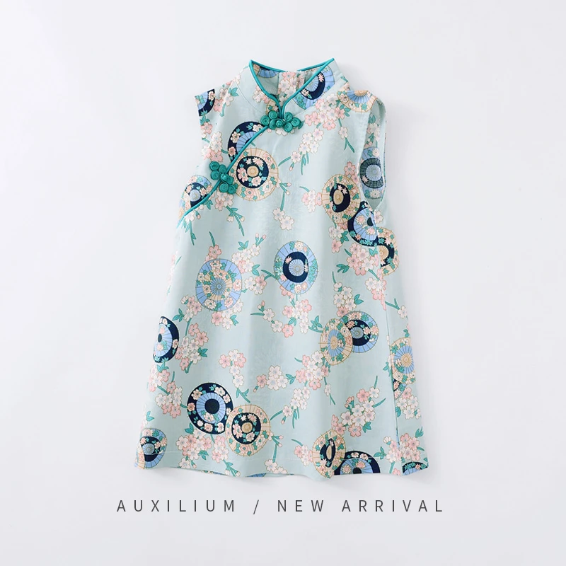 女童汉服连衣裙宝宝夏季小童公主裙儿童中国风旗袍裙子QD00265