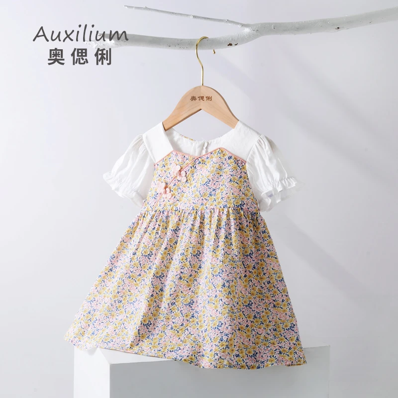 女宝宝网红公主裙儿童洋气小碎花裙子女童夏装连衣裙QD00300