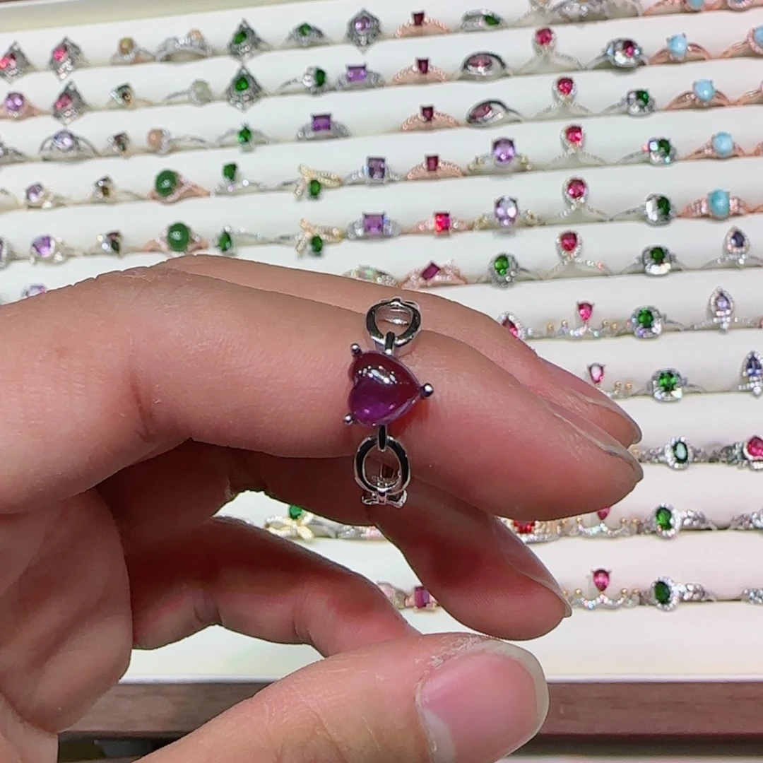 【闪购商品】碧玺戒指银S925镶嵌