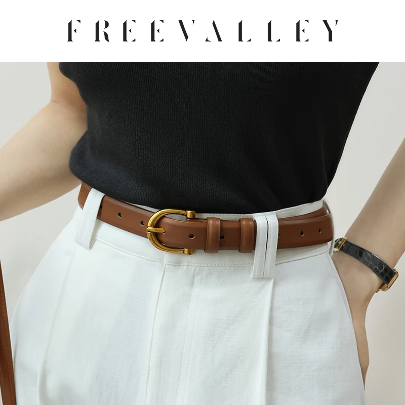 自由谷FREEVALLEY ·简约 真牛皮皮带 气质腰带女士