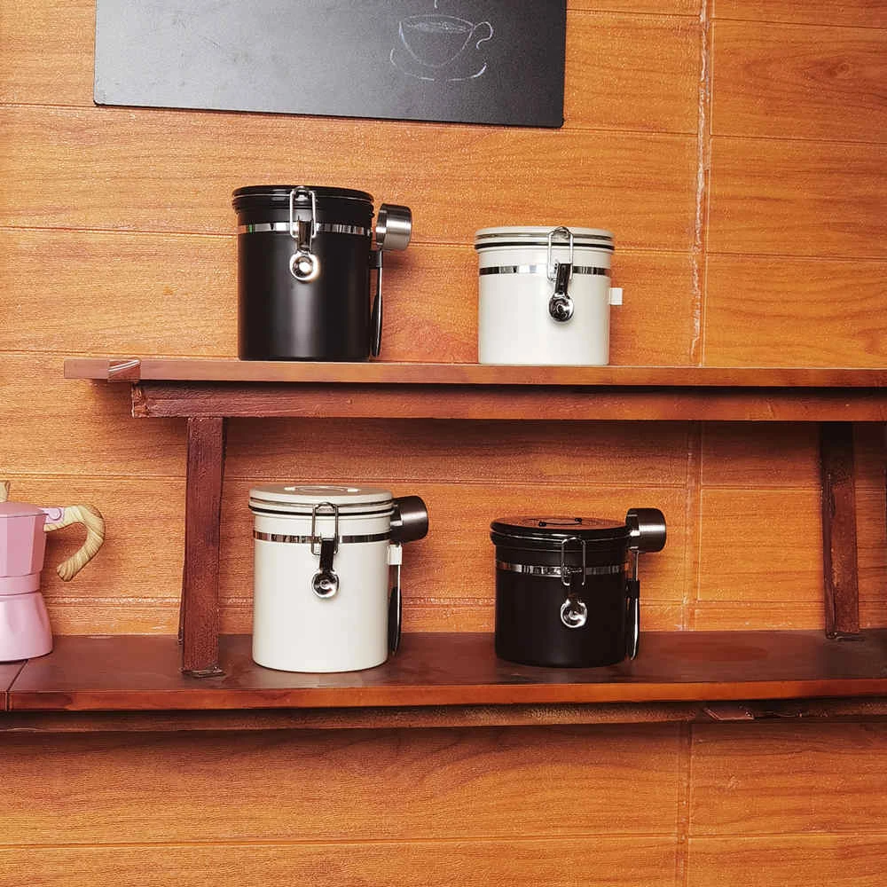 主播装咖啡粉 咖啡豆 的罐子 密封罐 排气罐