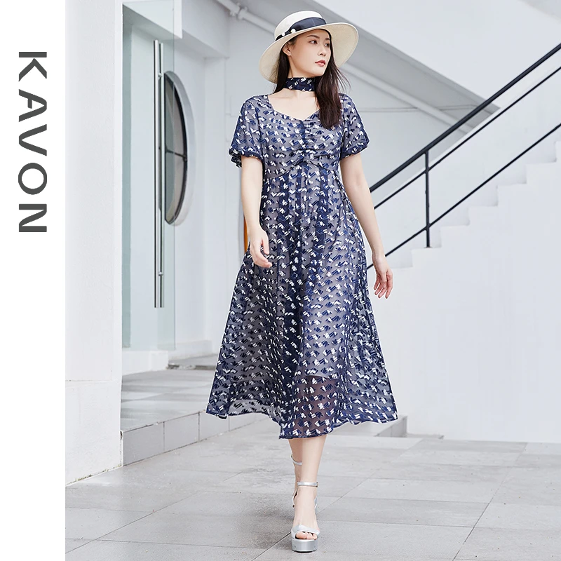 【晨晨精选】植绒法式方领飘逸感连衣裙KK2L143XE