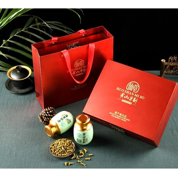 岩斛茶，霍山石斛，特级霍山米斛5年，铁皮枫斗，霍山米斛礼盒60g