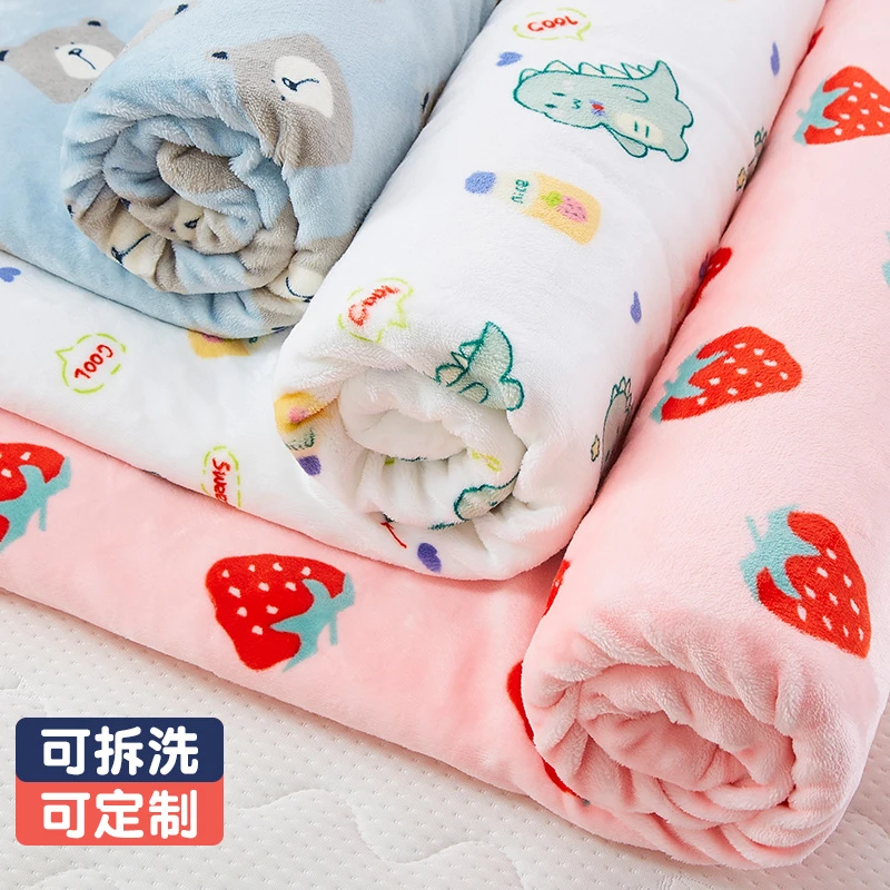 儿童床垫加厚可拆洗定制幼儿园专用法兰绒婴儿床褥子秋冬宝宝垫被