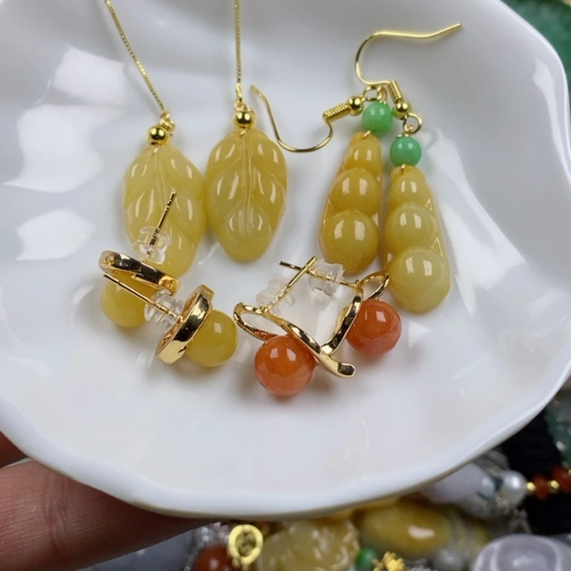 【闪购商品】翡翠颈饰14K金镶嵌听**雨