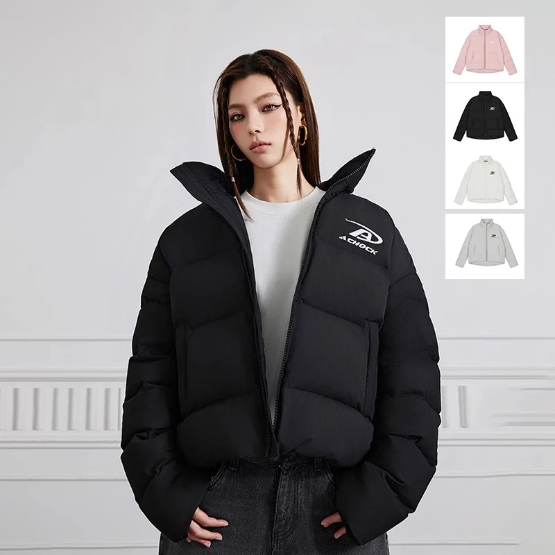 【老宋专属】美式基础简约刺绣logo棉服冬外套情侣潮保暖棉袄