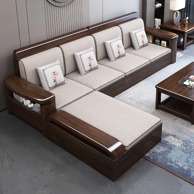 亦慕家具F909紫檀沙发中式家用高箱储物沙发现代简约家用家具