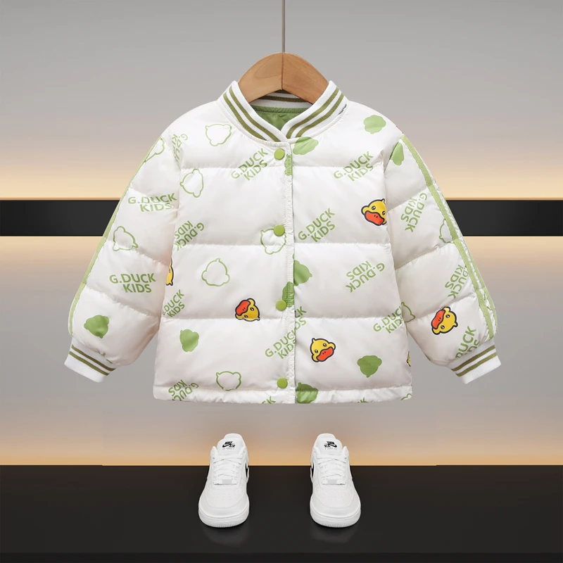 儿童轻薄羽绒服男轻薄羽绒服内胆宝宝秋冬款双面穿空心鸭