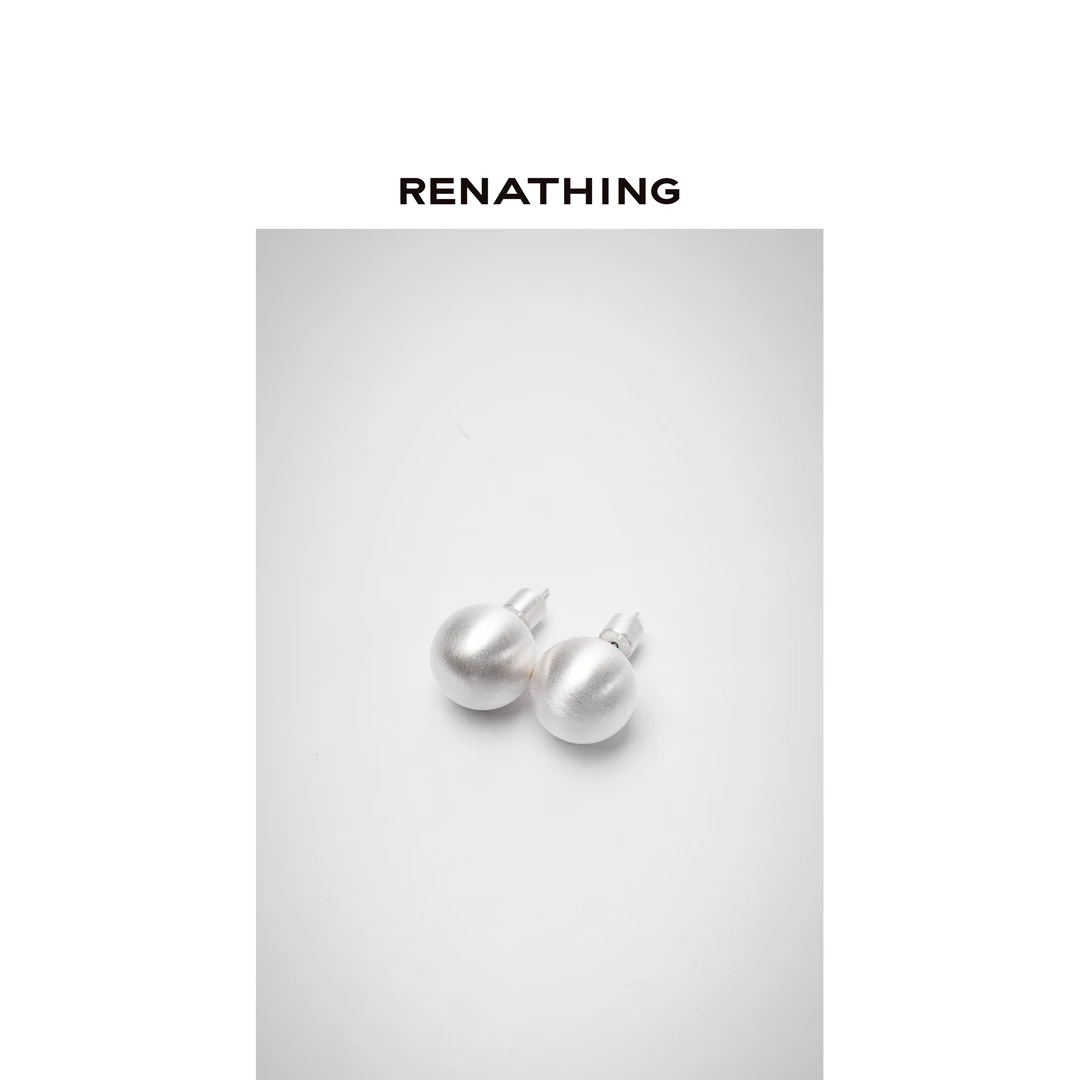 合金耳饰 合金耳饰 【RENATHING】简约圆球造型耳钉