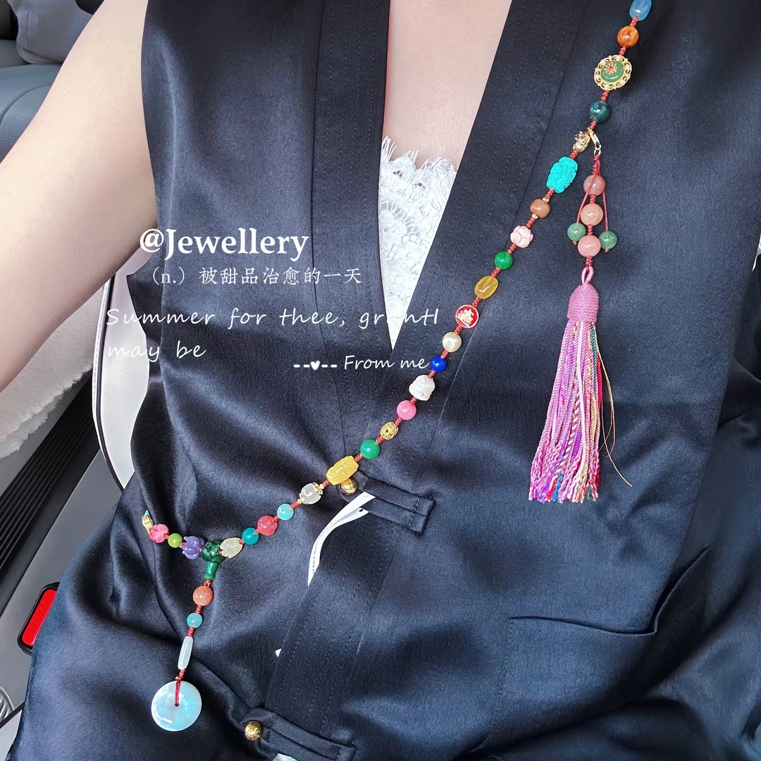 铜合金项链 新中式镇店之多宝斜挎链项链手持背连复古国风显白