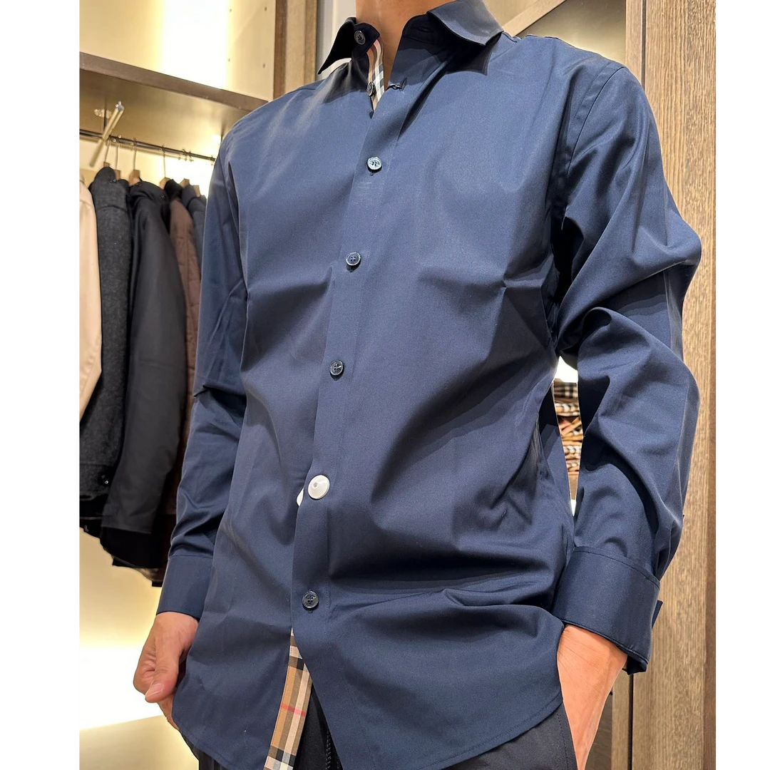 BURBERRY/博柏利【米兰直邮】24年新款纯色单排扣长袖衬衫男款