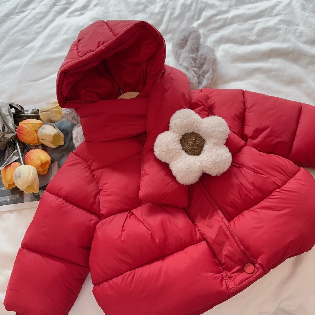 【现货】女童棉衣外套儿童2023冬季洋气太阳花保暖棉袄上衣FMY430