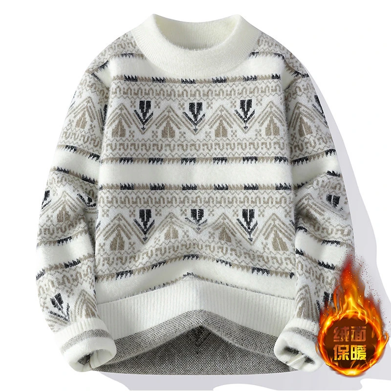 新品秋冬新款高品质半高领圆领宽松潮流保暖毛衣男装打底衫A1002