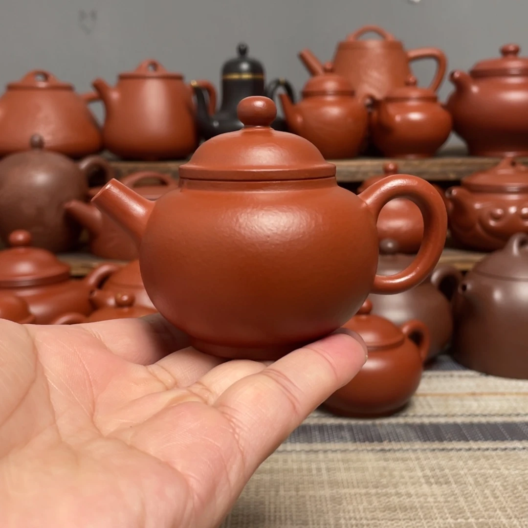 小巨轮（100容量）-原矿朱泥-全手工紫砂壶- 孤品处理