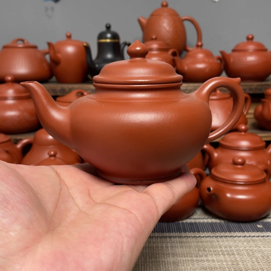 笑樱壶（220容量）-赵庄朱泥-全手工紫砂壶-孤品处理 全品发货