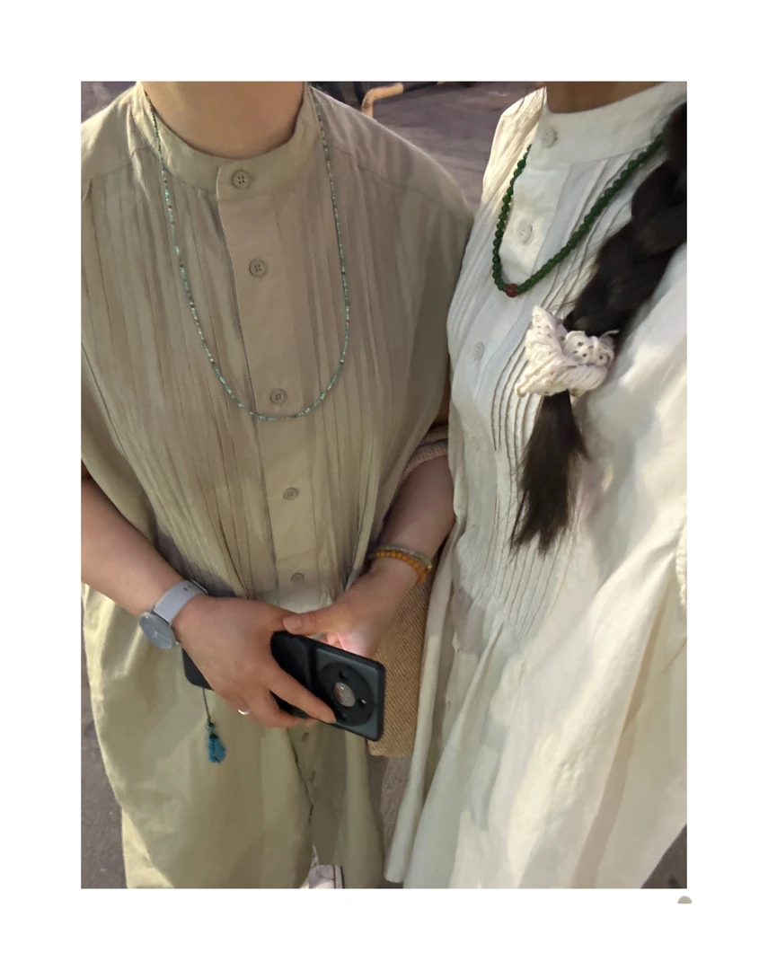 （文艺风棉麻连衣裙）森系宽松气质纯色夏季长裙