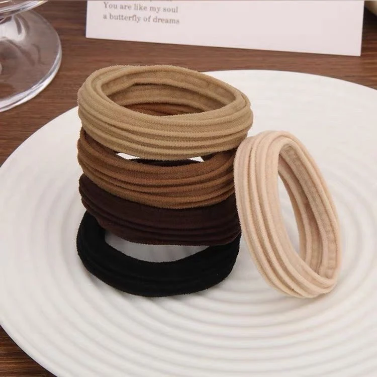 新款头绳不伤发加厚加宽扎头发绳皮筋发圈扎马尾高弹无缝耐用成人