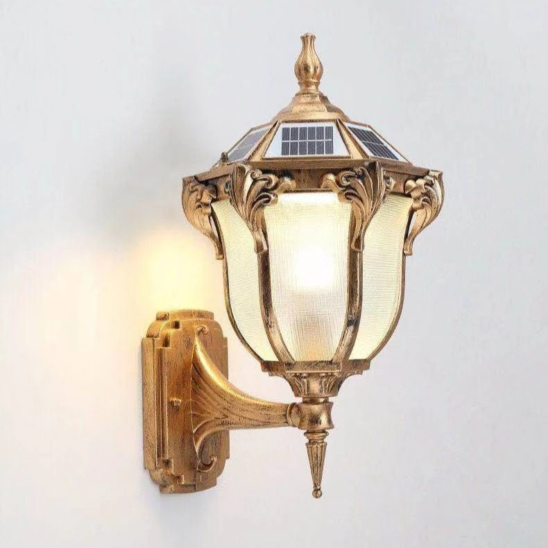 太阳能户外花蝴蝶壁灯新中式别墅庭院壁灯走廊阳台墙灯院灯室外