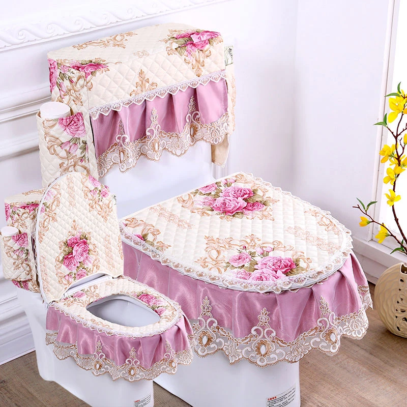 马桶垫三件套拉链式马桶坐垫坐便套垫金丝绒布艺拉链式U 型收纳套