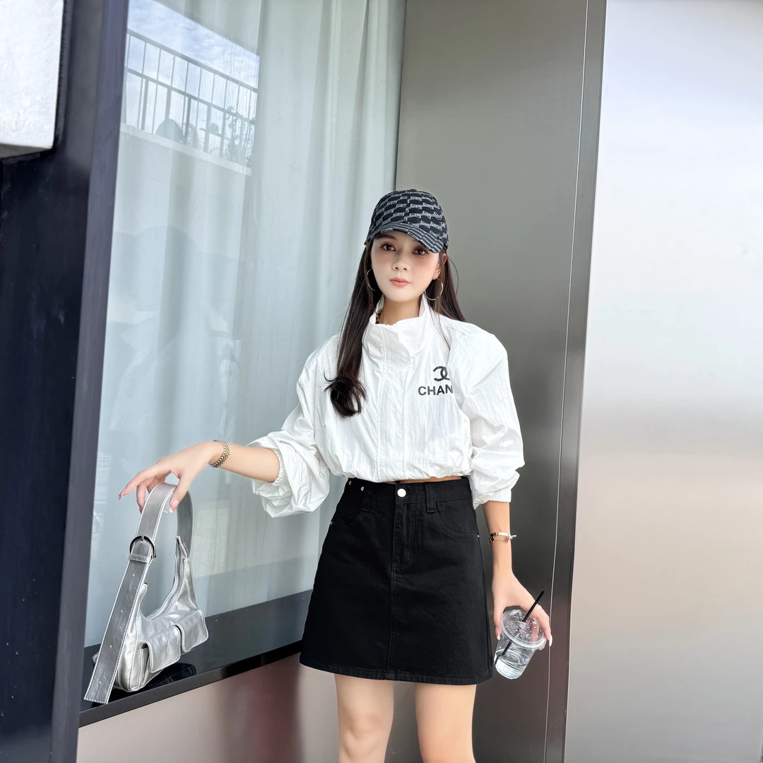 气质牛仔A字裙原牛黑半身裙深色显瘦百搭遮肉显瘦秋女休闲百搭