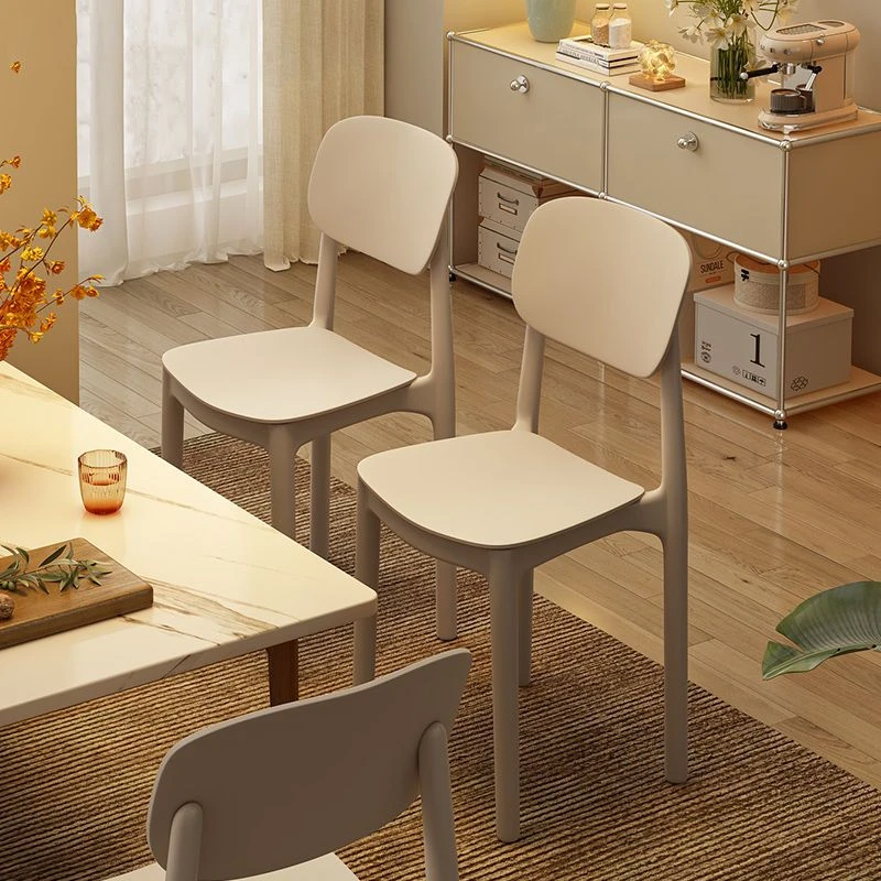 【满两把包邮】塑料椅子书房现代成人靠背椅加厚久坐舒服凳子商用座