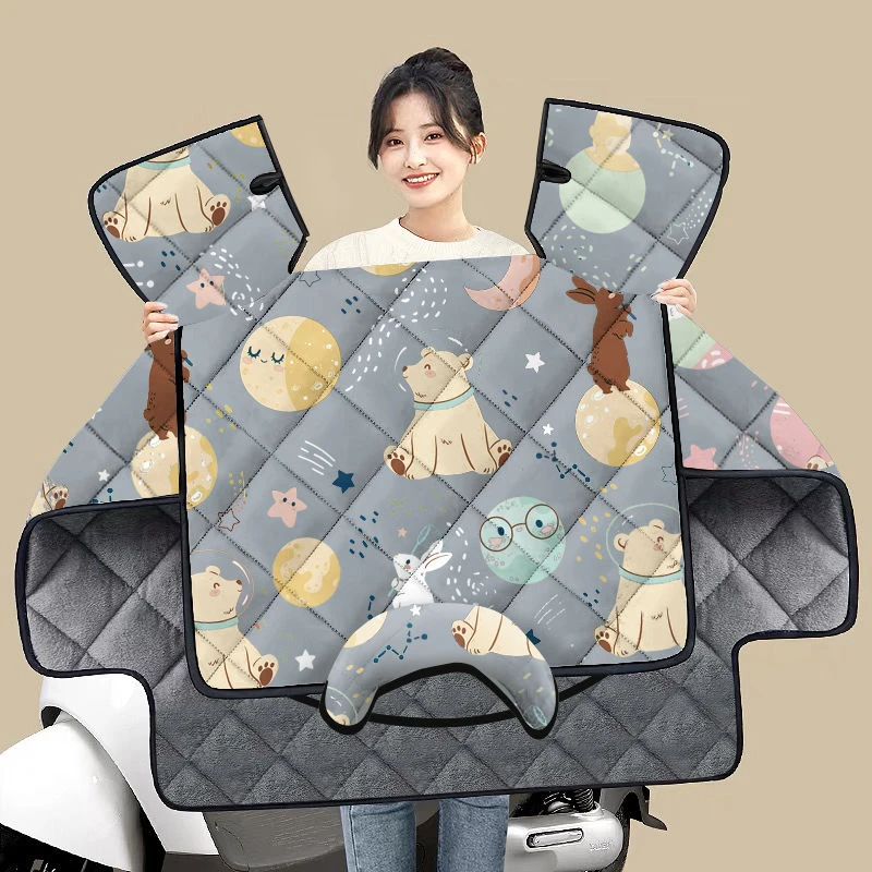 【小扬哥推荐】电动车挡风被冬季加绒加厚电瓶摩托车防水防风罩四