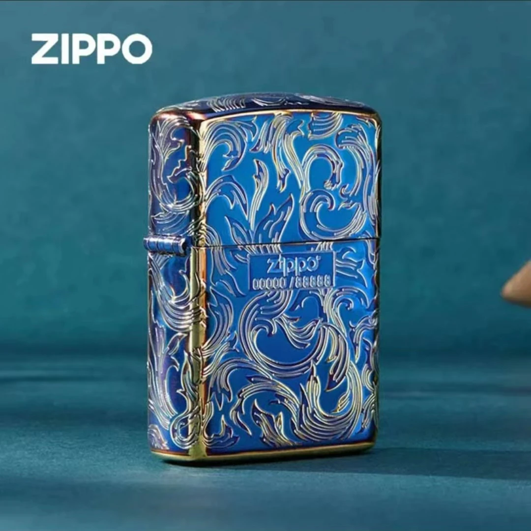 ZIPPO官版再版在册唐草-薰金色唐草限量防风收藏男士礼品经典原装