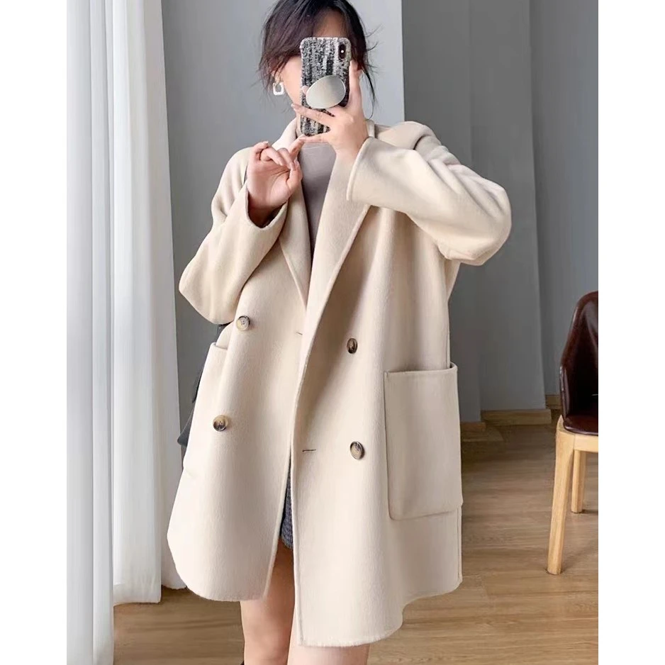 【C1100】时尚简约小个子短款秋冬季双面呢大衣RS-SY23C29003