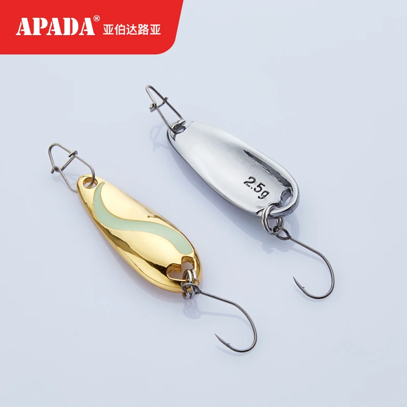 亚伯达016太极 5只套装 夜光亮片 欧纳OWNER单钩路亚饵锌合金电镀