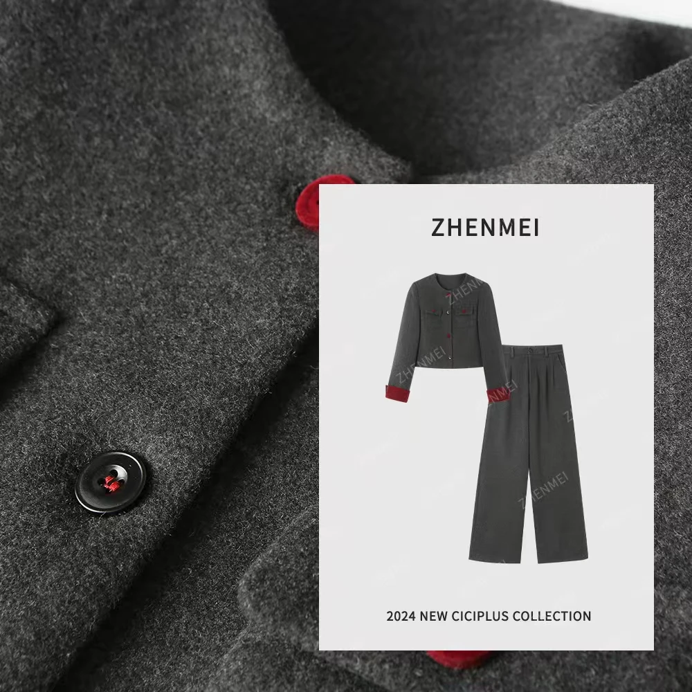 2024冬季新款小香羽绒套装新款长袖时尚气质简约套装8833667
