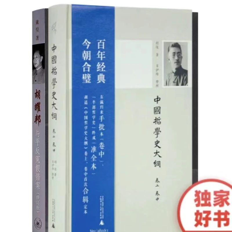 《胡耀邦与平反冤假错案》+《中国哲学史大纲》（塑封完整，有轻微折旧）