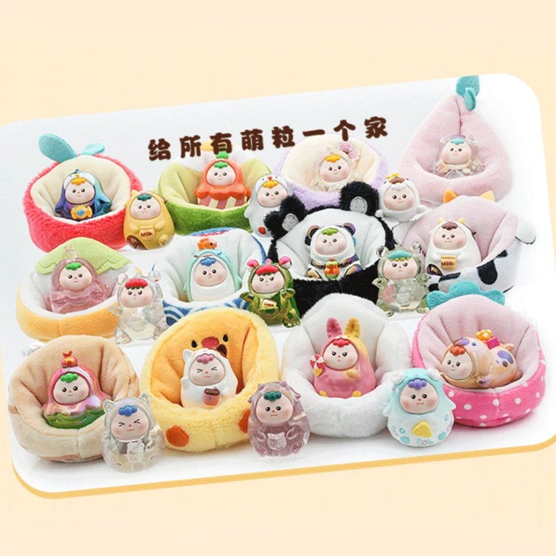 巴风特小羊趴窝窝的吃货们系列盲袋公仔摆件