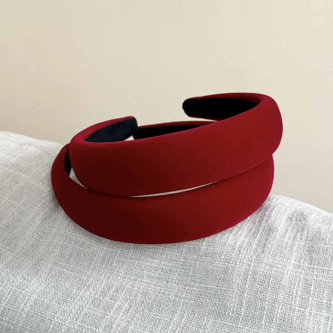 杨杨babytime 超显白~热巴同款安可拉红丝绒海绵发箍秋冬洋气压发