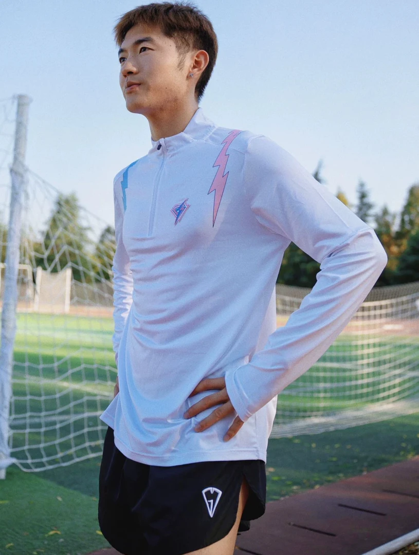 GL/极艾欧 闪耀钻石系列 刺绣 闪电 田径篮球运动长袖