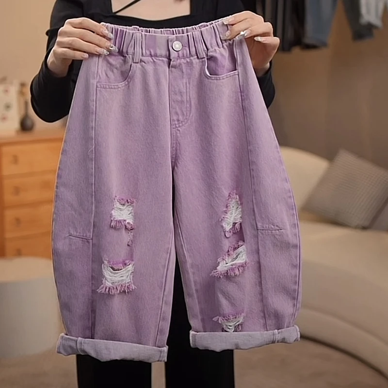 男童牛仔裤春秋款2024新款儿童休闲洋气中大童男孩春装宽松裤子帅