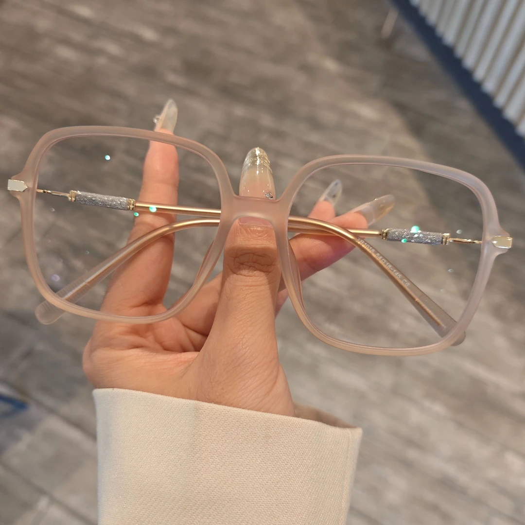 大框方形近视眼镜韩版素颜镜超轻防蓝光防辐射可配散光平光变色