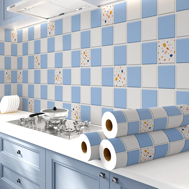 厨房防油贴纸自粘耐高温油烟机灶台防水防潮墙贴壁纸橱柜台面墙纸