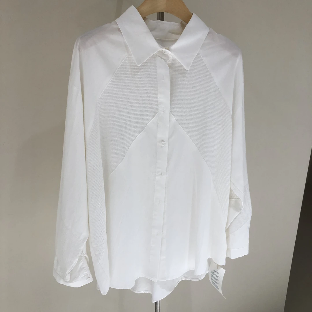 00554卷耳24AW2409拼接衬衫