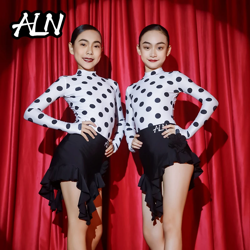 艾琅纳拉丁舞服儿童2025秋冬新款少儿高级训练专业舞蹈练功服套装