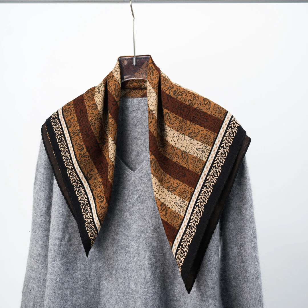 楊楊【浓情可可】重磅新款 绵羊毛女士围巾披肩丝巾65*65