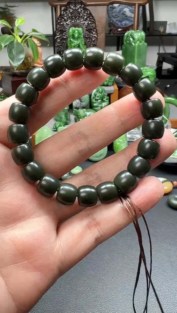 【闪购商品】和田玉手串未镶嵌手串老型塔青
