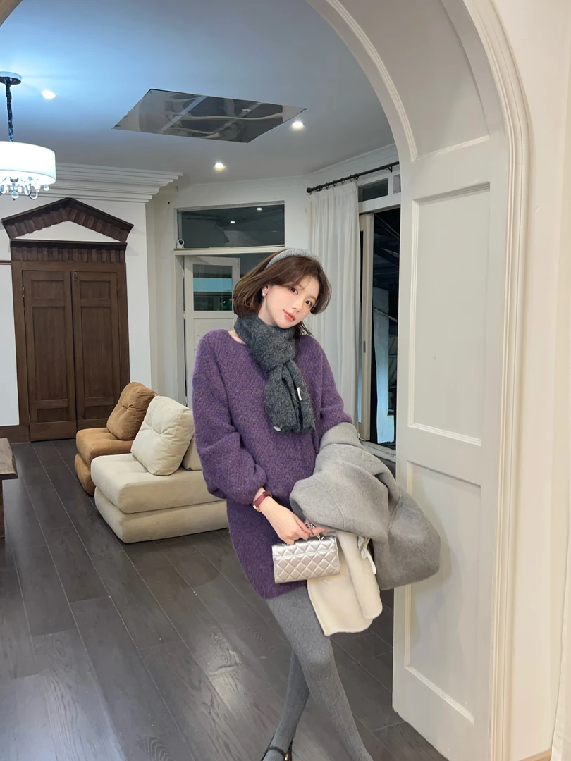 【芝士Cheese】艾斯顿 韩系温柔气质针织衫显瘦上衣包臀短裙套装